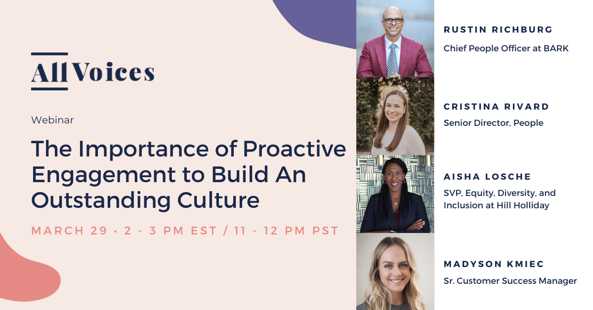 Join us as our thought leaders share "The Importance of Proactive Engagement to Build An Outstanding Culture".