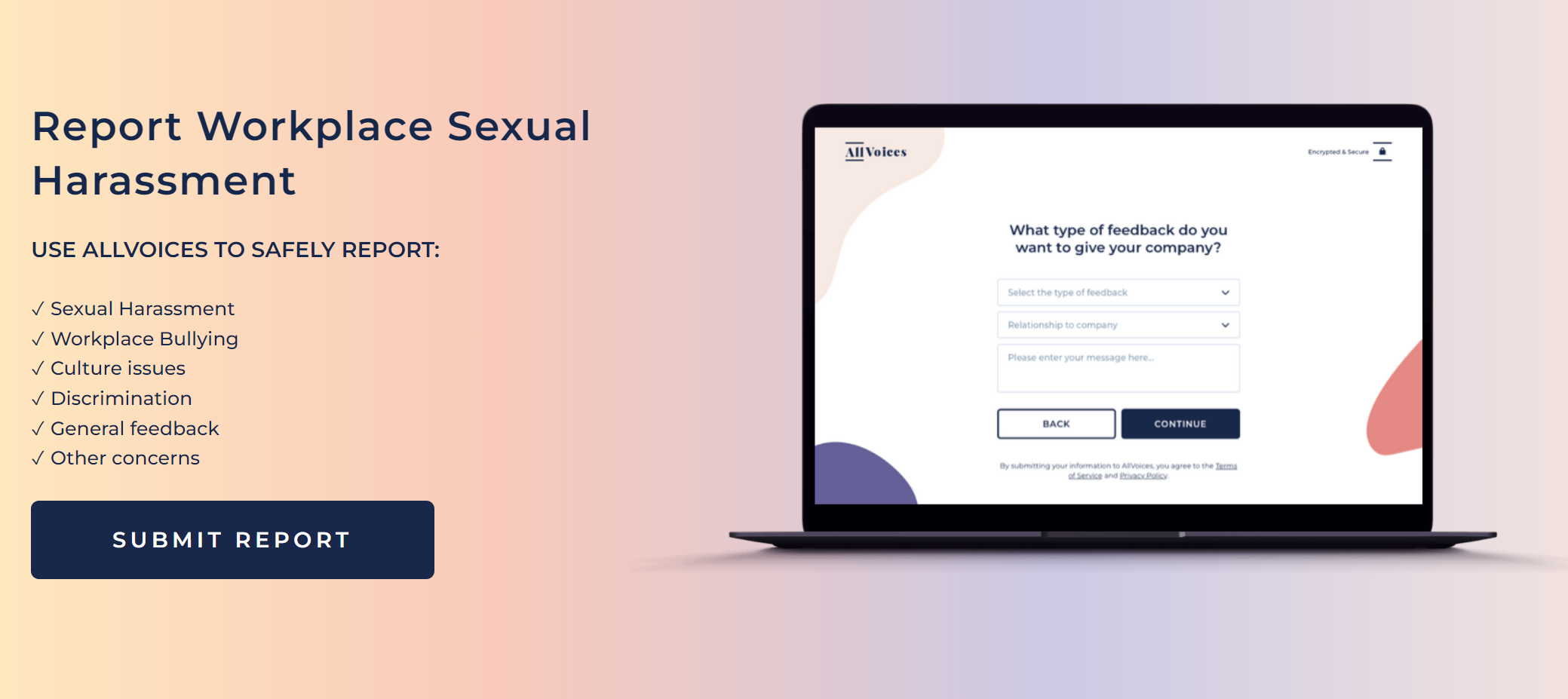 Report Sexual Harassment with AllVoices