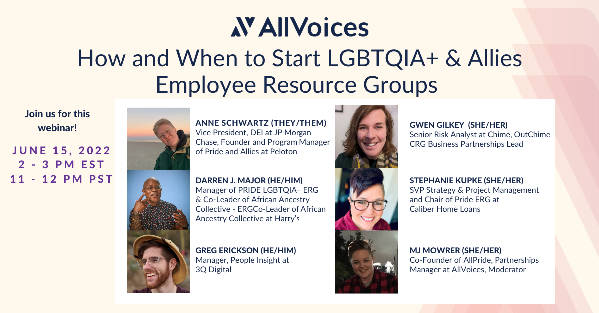 Have you ever been interested in starting or improving an LGTBQIA+ & Allies Employee Resource Group? Tune in tomorrow to learn from ERG founders. 