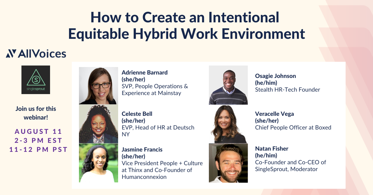 Tangible ways folks can think about creating an intentional work environment in a hybrid model. 